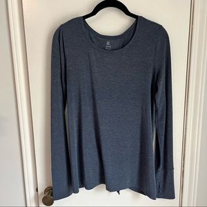 GapFit Navy LS Workout Top